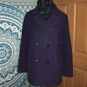 Fleece peacoat